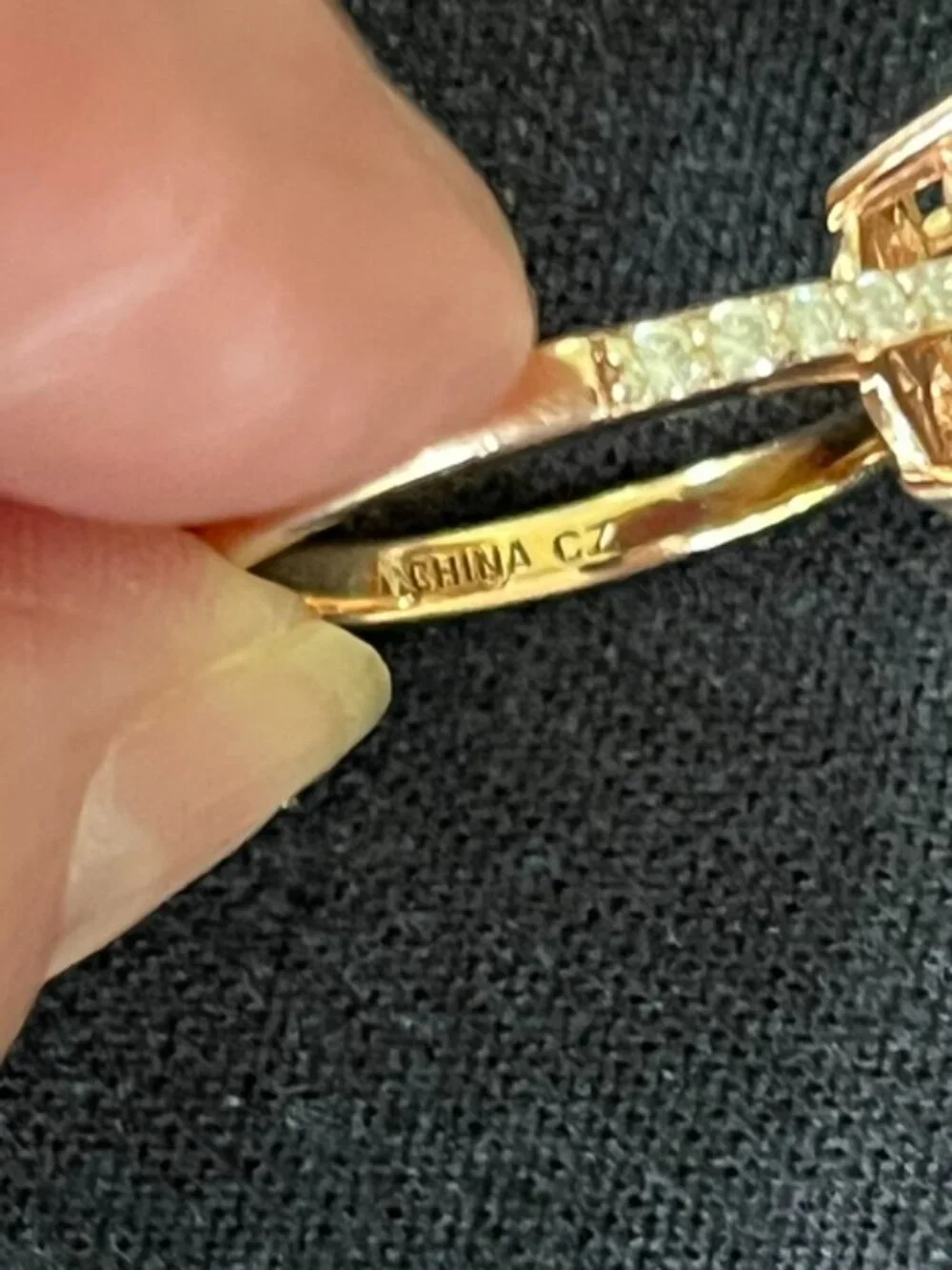 Ladies Beautiful Rose Gold/925 Cocktail Ring size 8-81/4